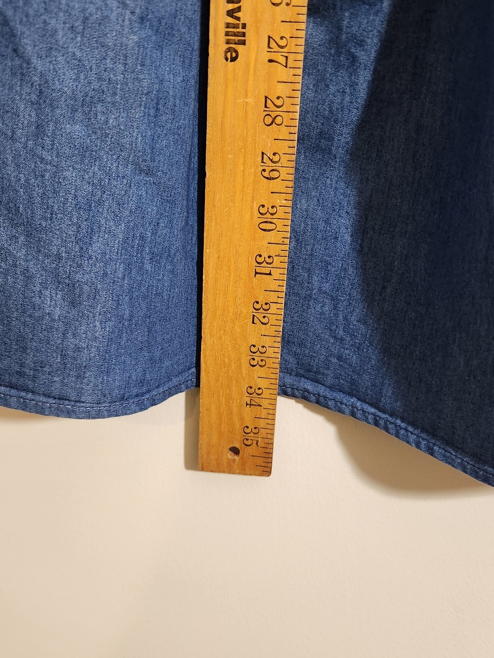 Earth Mama Button-Front Denim Tiered Skirt Hippie Crunchy Granola Teachercore - Picture 2 of 6
